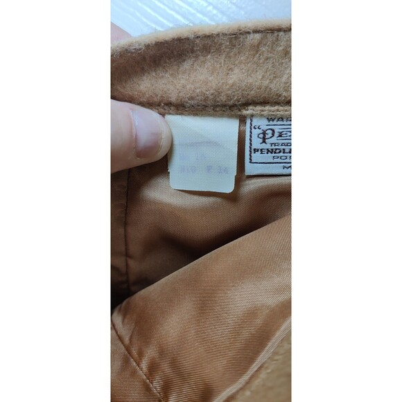 Vintage Pendleton Brown Tan Wool Skirt Size 14-Made In USA - Picture 9 of 9